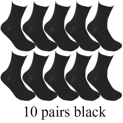 10 Pairs/Lot High Quality Men Bamboo Fiber Socks Happy Man Dress Socks Male Winter Warm Long Socks B