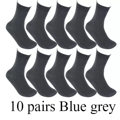 10 Pairs/Lot High Quality Men Bamboo Fiber Socks Happy Man Dress Socks Male Winter Warm Long Socks B