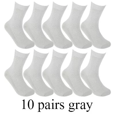 10 Pairs/Lot High Quality Men Bamboo Fiber Socks Happy Man Dress Socks Male Winter Warm Long Socks B