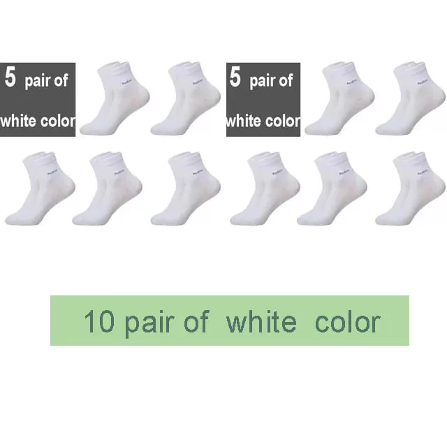 10Pairs/Lot Men Bamboo Socks Comfortable Breathable Casual Business Men&#39;S Crew Socks High Qualit