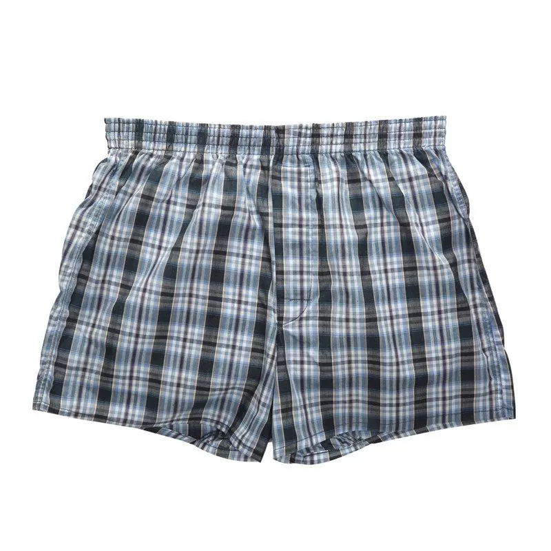 10Pcs/Lot Mens Underwear Boxers Shorts 100% Cotton Underwear Soft Plaid Boxer Male Panties Comfortab