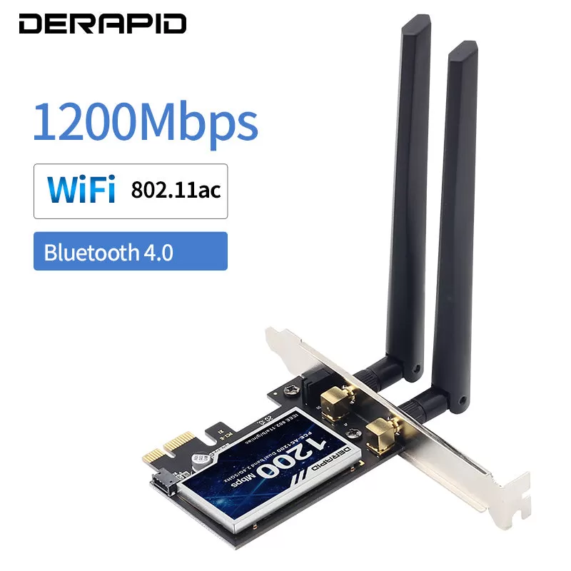 1200Mbps Wireless Pci-E Adapter 802.11Ac Bluetooth 4.0 Wifi Wlan Card 2.4G/5Ghz Desktop Wifi Pci Exp