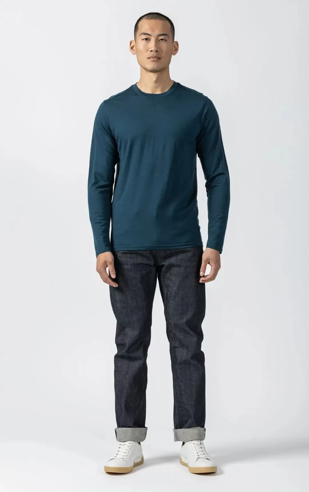 180GSM SINGLE JERSEY MERINO LS CREW