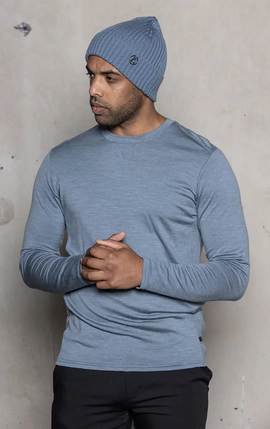 180GSM SINGLE JERSEY MERINO LS CREW