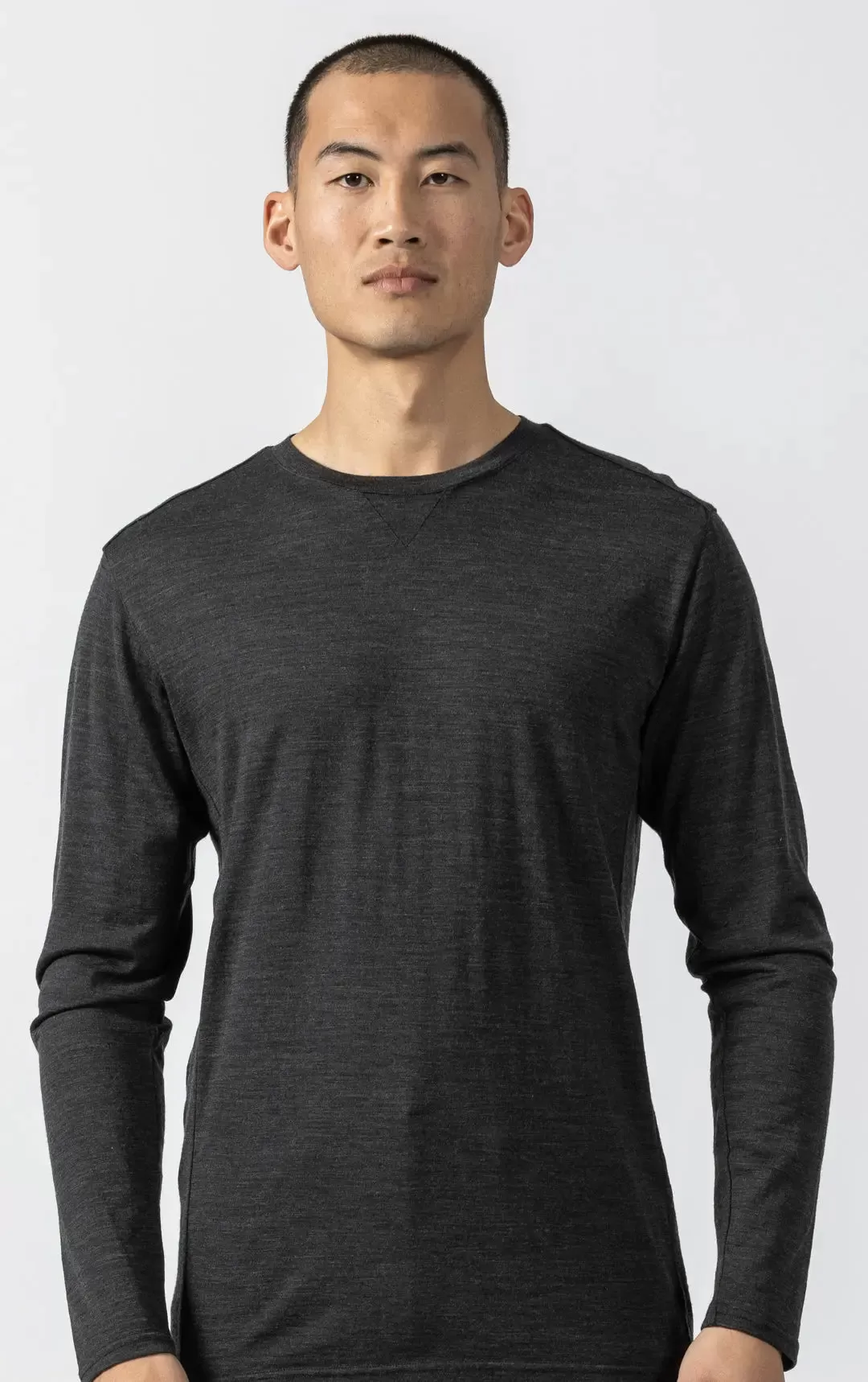 180GSM SINGLE JERSEY MERINO LS CREW