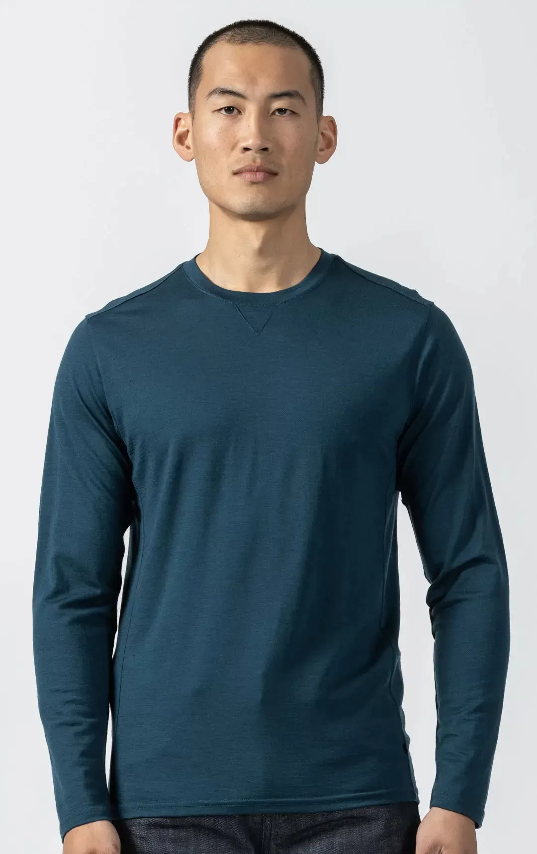 180GSM SINGLE JERSEY MERINO LS CREW