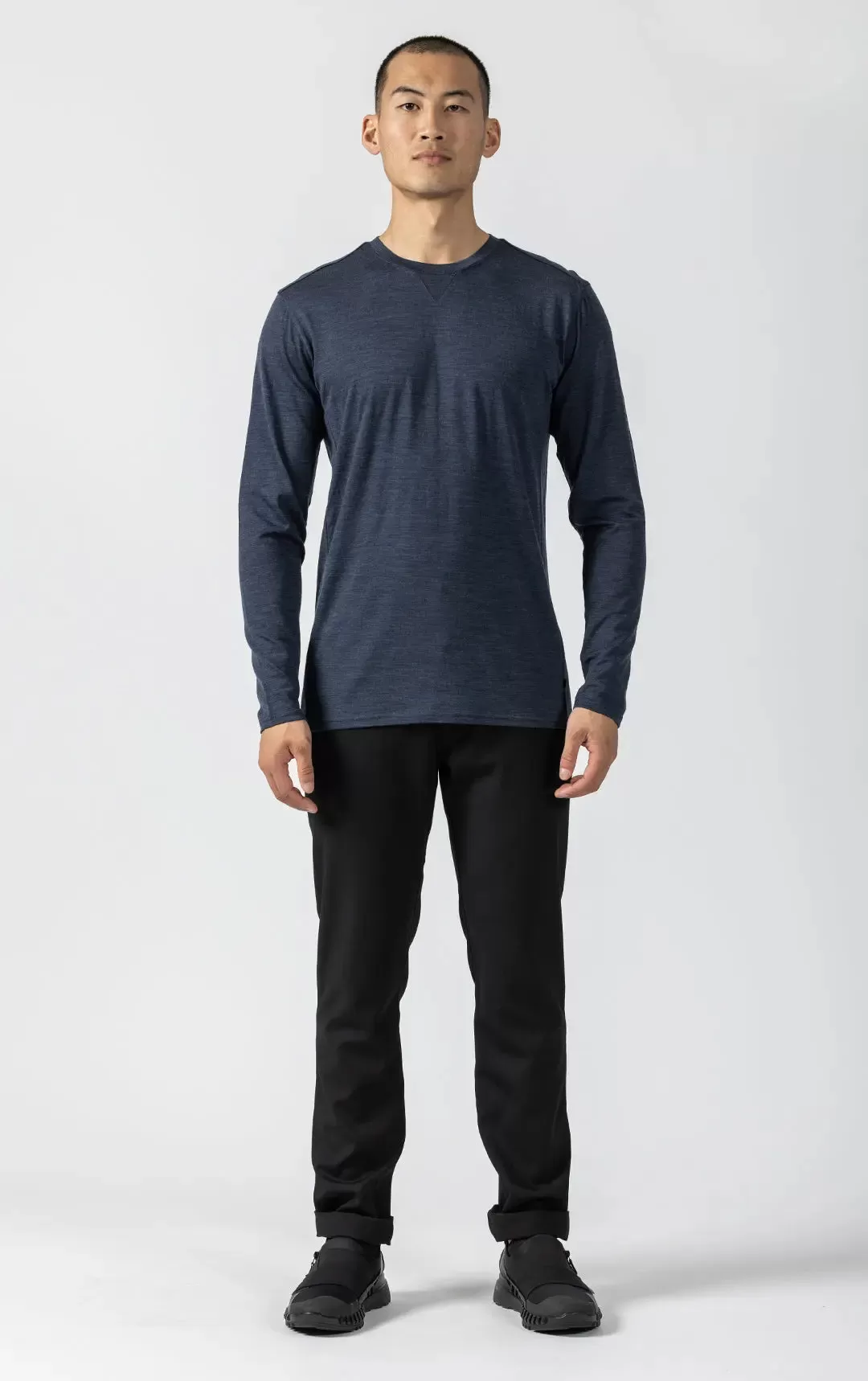 180GSM SINGLE JERSEY MERINO LS CREW