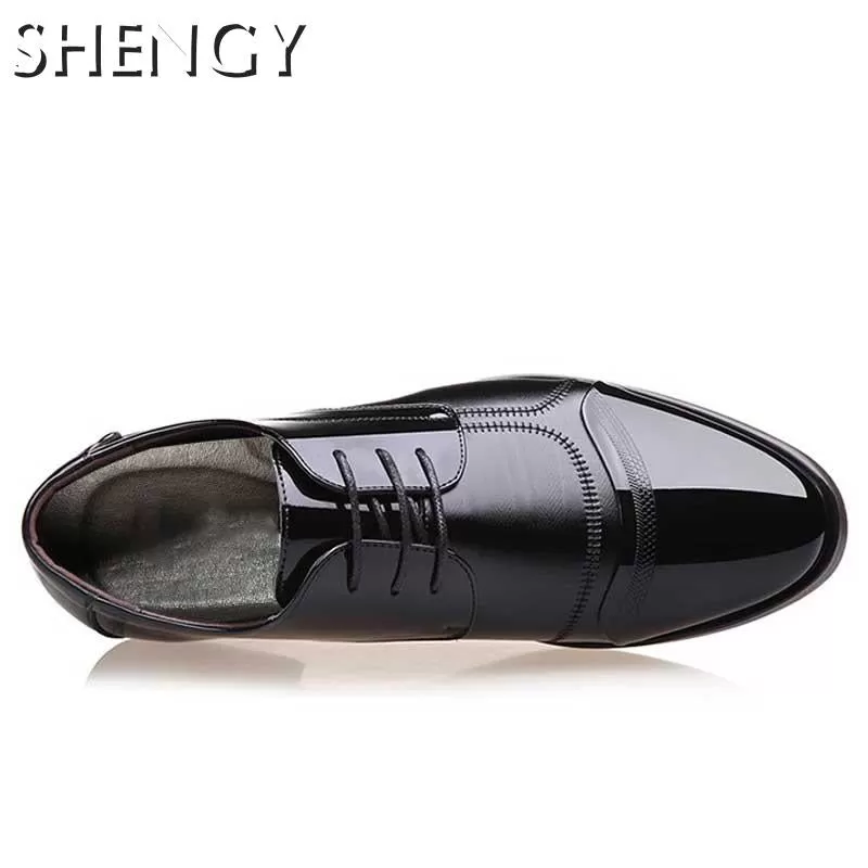 2020 Business Shoes Men Luxury Oxford Breathable Pu Leather Shoes Formal Dress Shoes Male Office Par