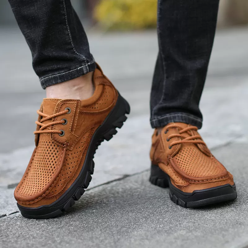 2020 Newly Men'S Summer Loafers Shoes Genuine Leather Causal Men Shoes Outdoor Cowhide Driving Shoes