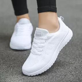 2021 Spring Women Shoes Flats Lady Fashion Casual Breathable Sneakers Mesh Running Shoes Women Sport