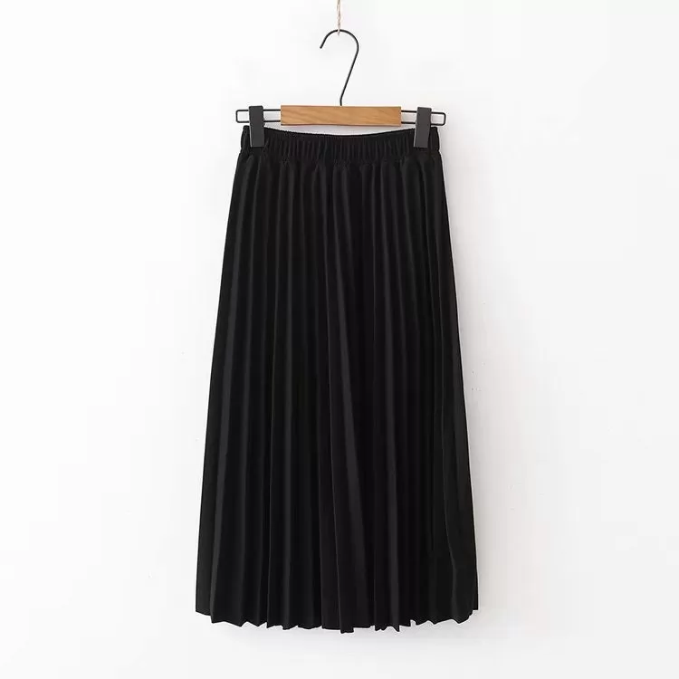 2022 Women Summer A-Line Pleated Skirt High Waist Elegant Pink Skirt Casual Clothes Faldas Jupe Femm