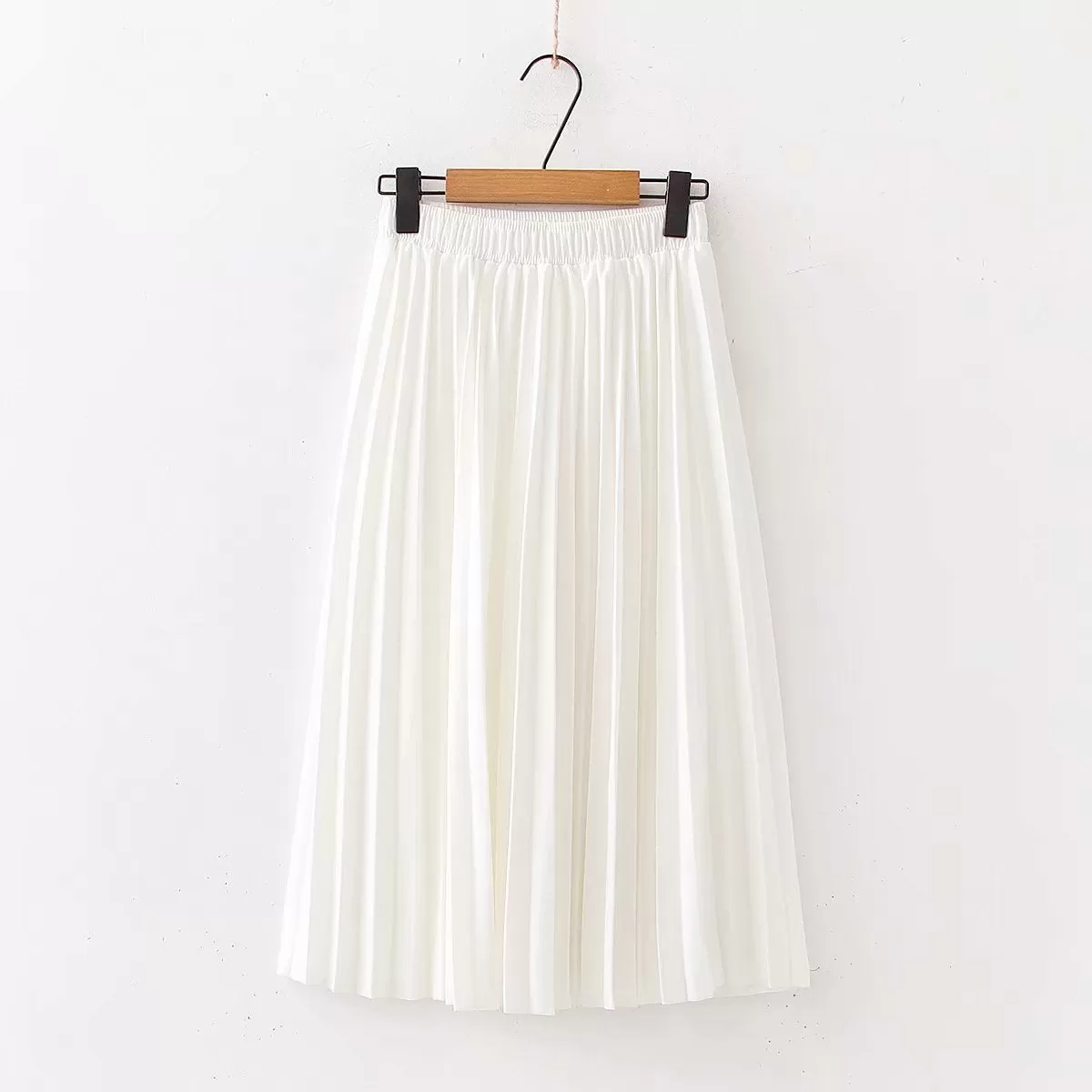 2022 Women Summer A-Line Pleated Skirt High Waist Elegant Pink Skirt Casual Clothes Faldas Jupe Femm