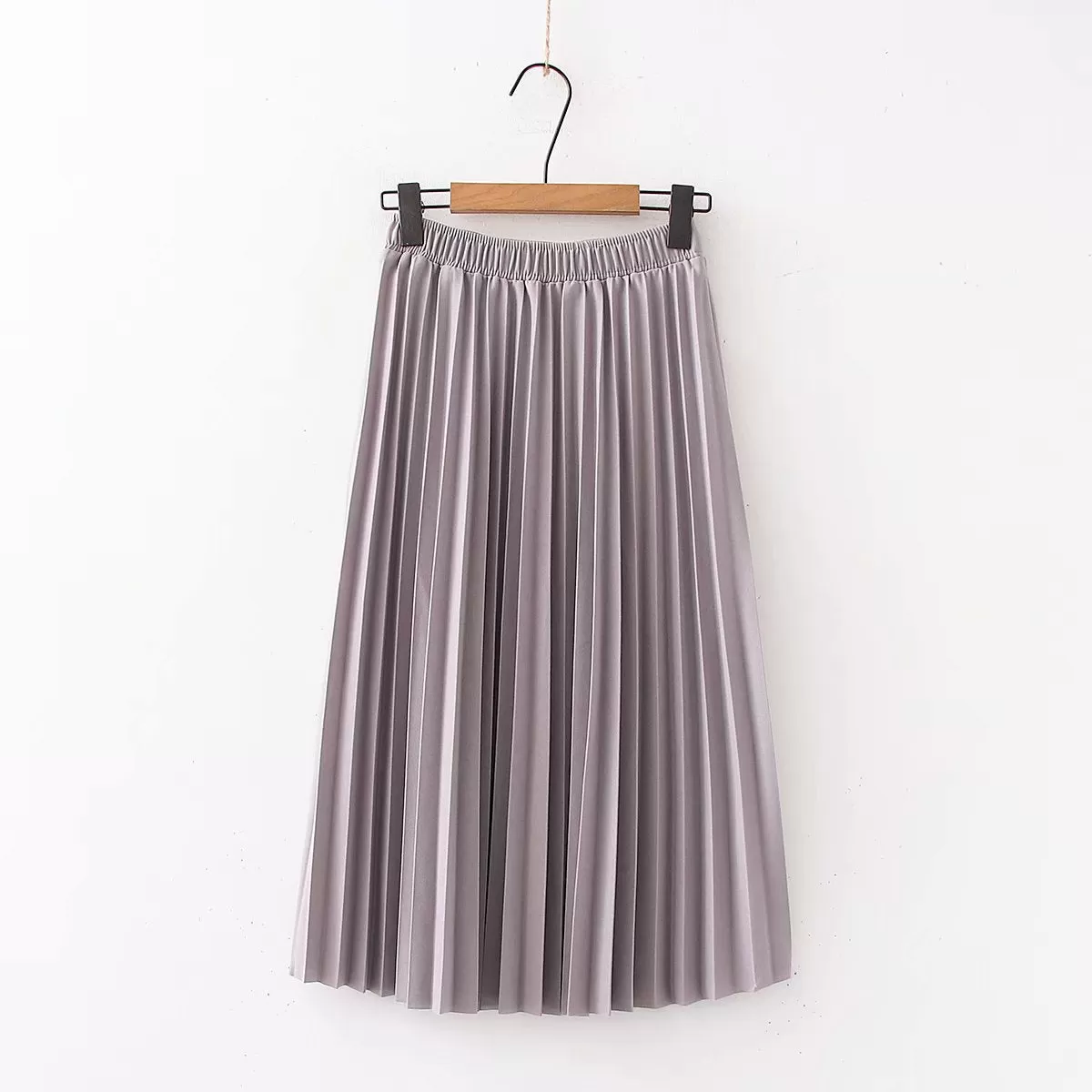 2022 Women Summer A-Line Pleated Skirt High Waist Elegant Pink Skirt Casual Clothes Faldas Jupe Femm