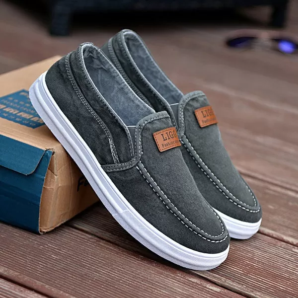 2023 Blue Casual Men Shoes Summer Moccasin Shoes Slip On Designer Male Flats Canvas Shoes Alpargatas