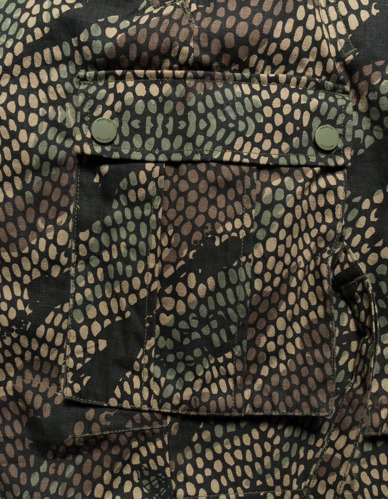 5066 Camo Hemp Cargo Track Pants Woodland