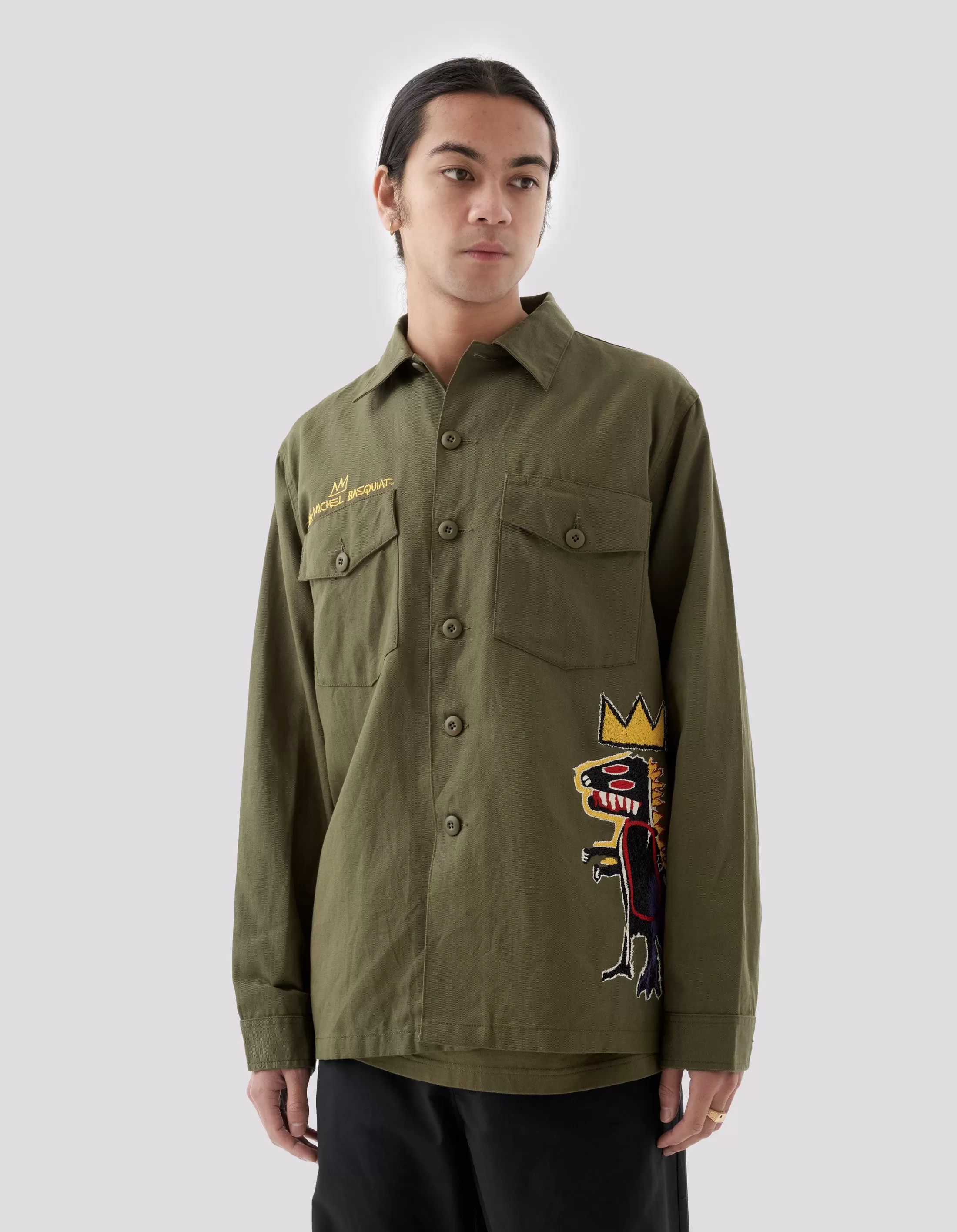 5124 Pez Dispenser Mil Shirt · Maharishi x Jean-Michel Basquiat Olive