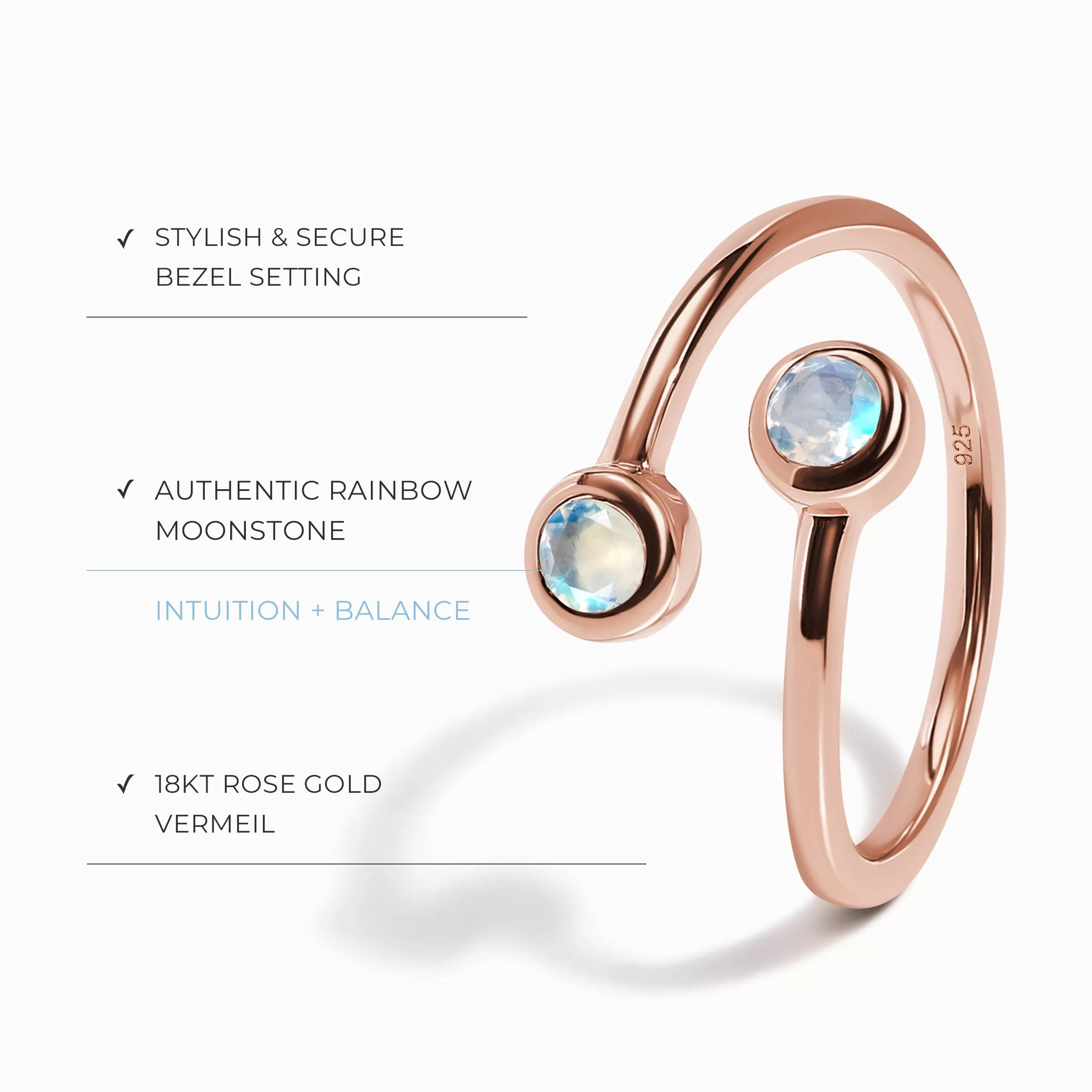 Adjustable Moonstone Ring - Evolve