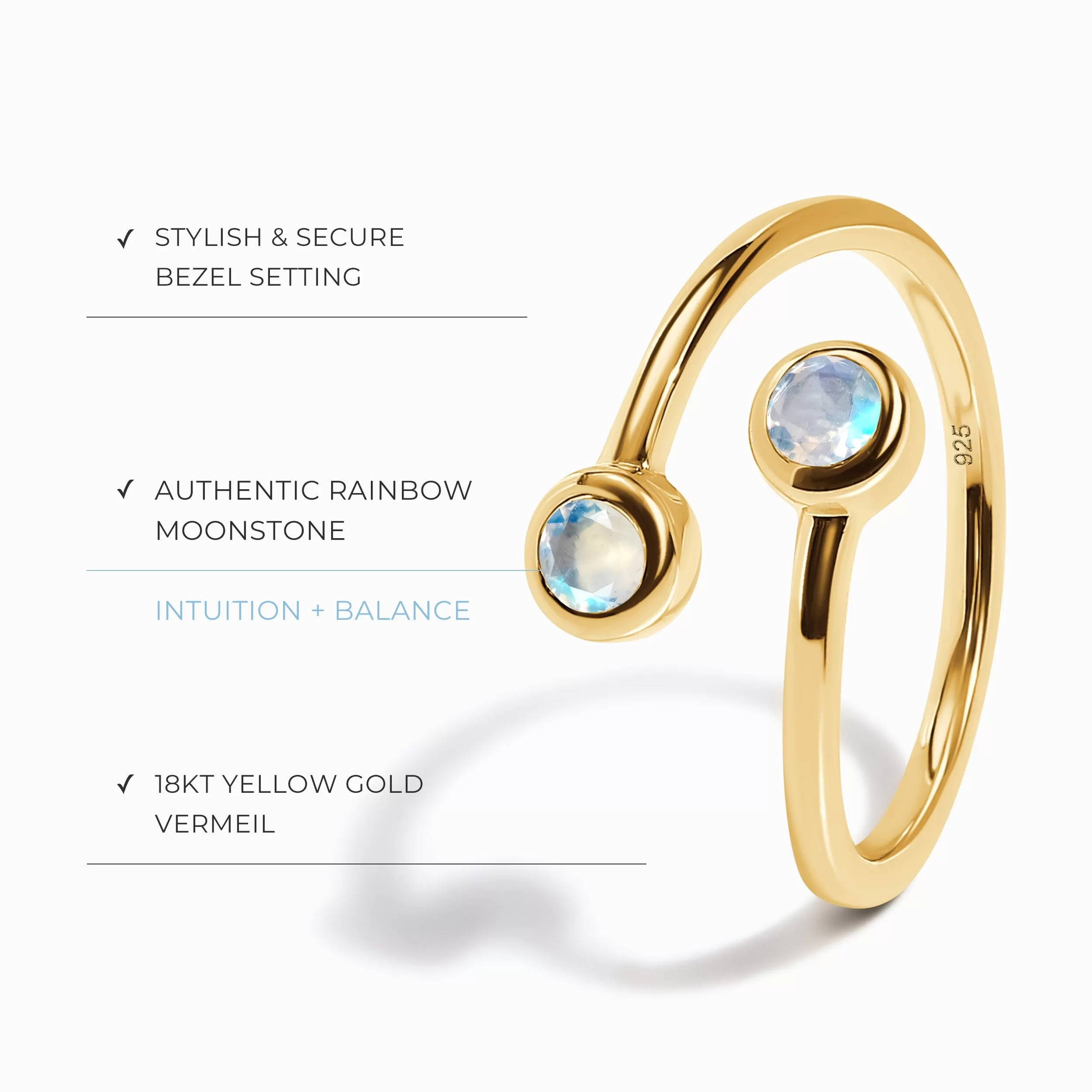 Adjustable Moonstone Ring - Evolve