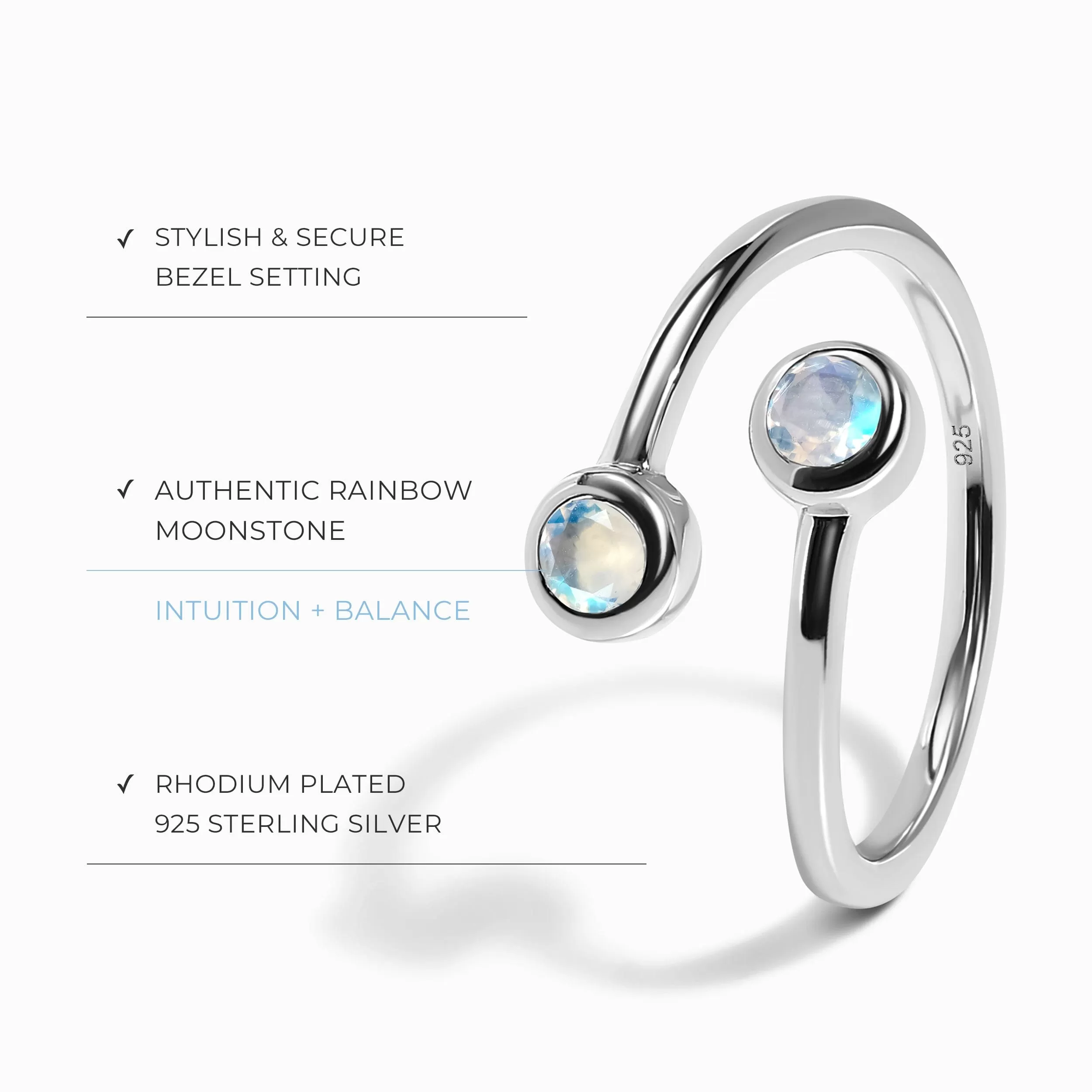 Adjustable Moonstone Ring - Evolve