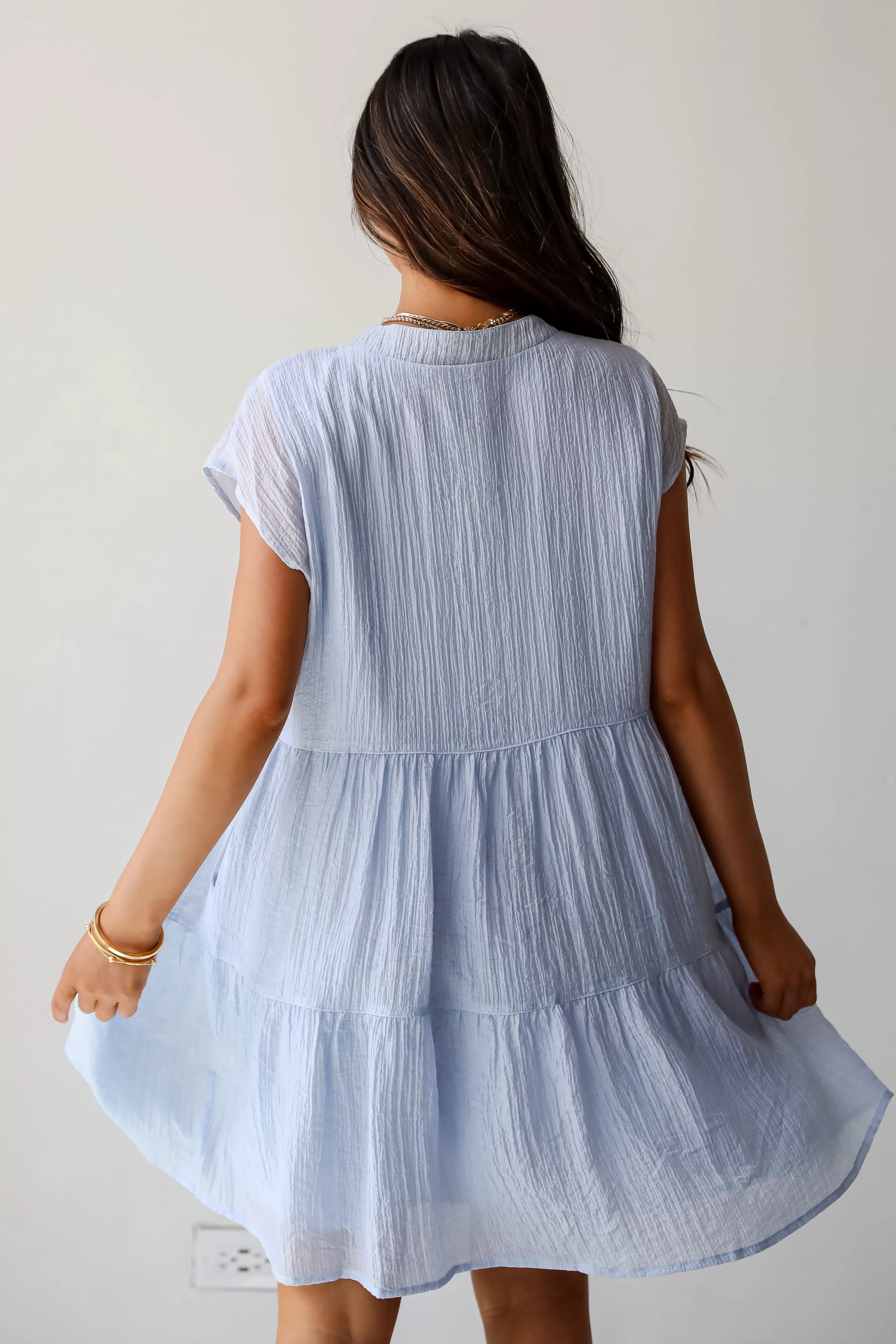 Adorable Muse Light Blue Mini Dress