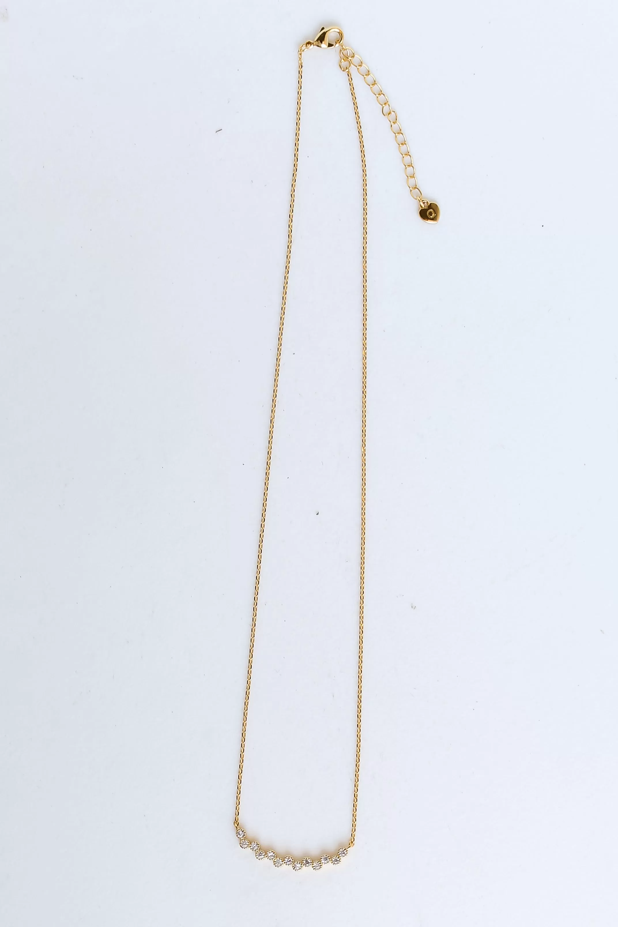 Alice Gold Rhinestone Bar Necklace