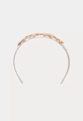 Alloy Beaded Crown Pearl Headband