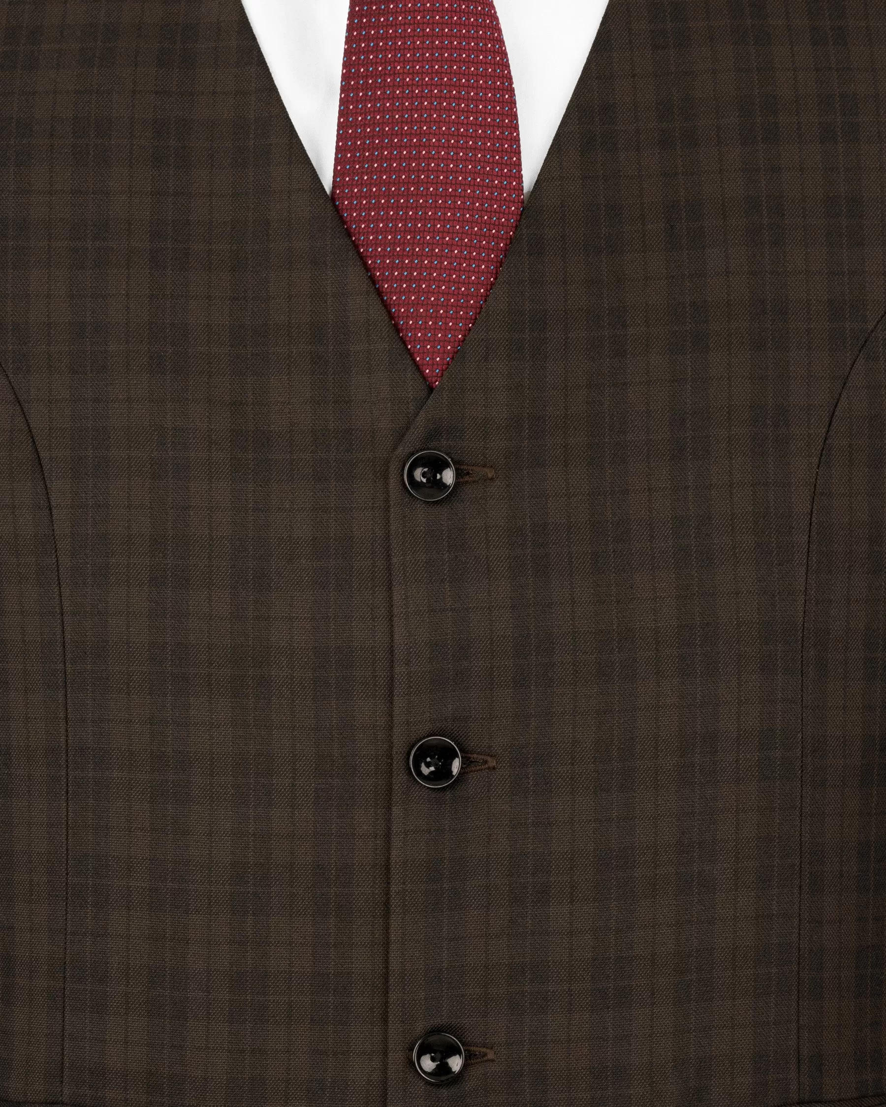 Armadillo Brown Plaid Waistcoat