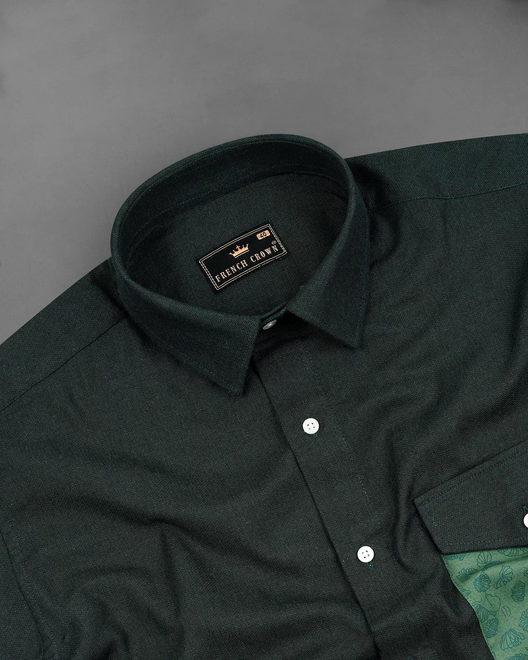 Aztec Green Flannel Designer Shirt