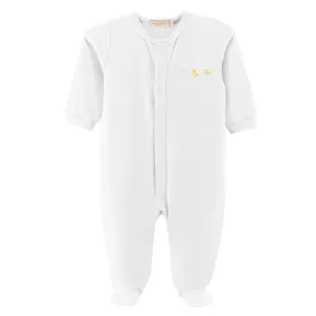 Baby Club Chic - Three Little Ducks Embroidered Footie