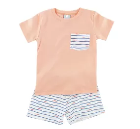 Bailey Boys Striped Fish Knit Short Set