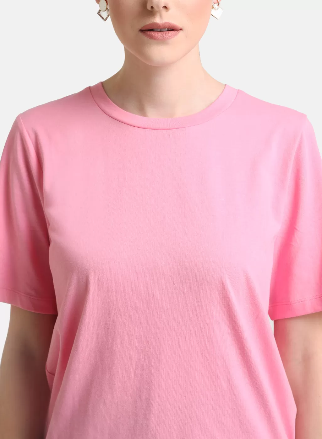 Basic Round Neck Half Sleeves T-Shirt