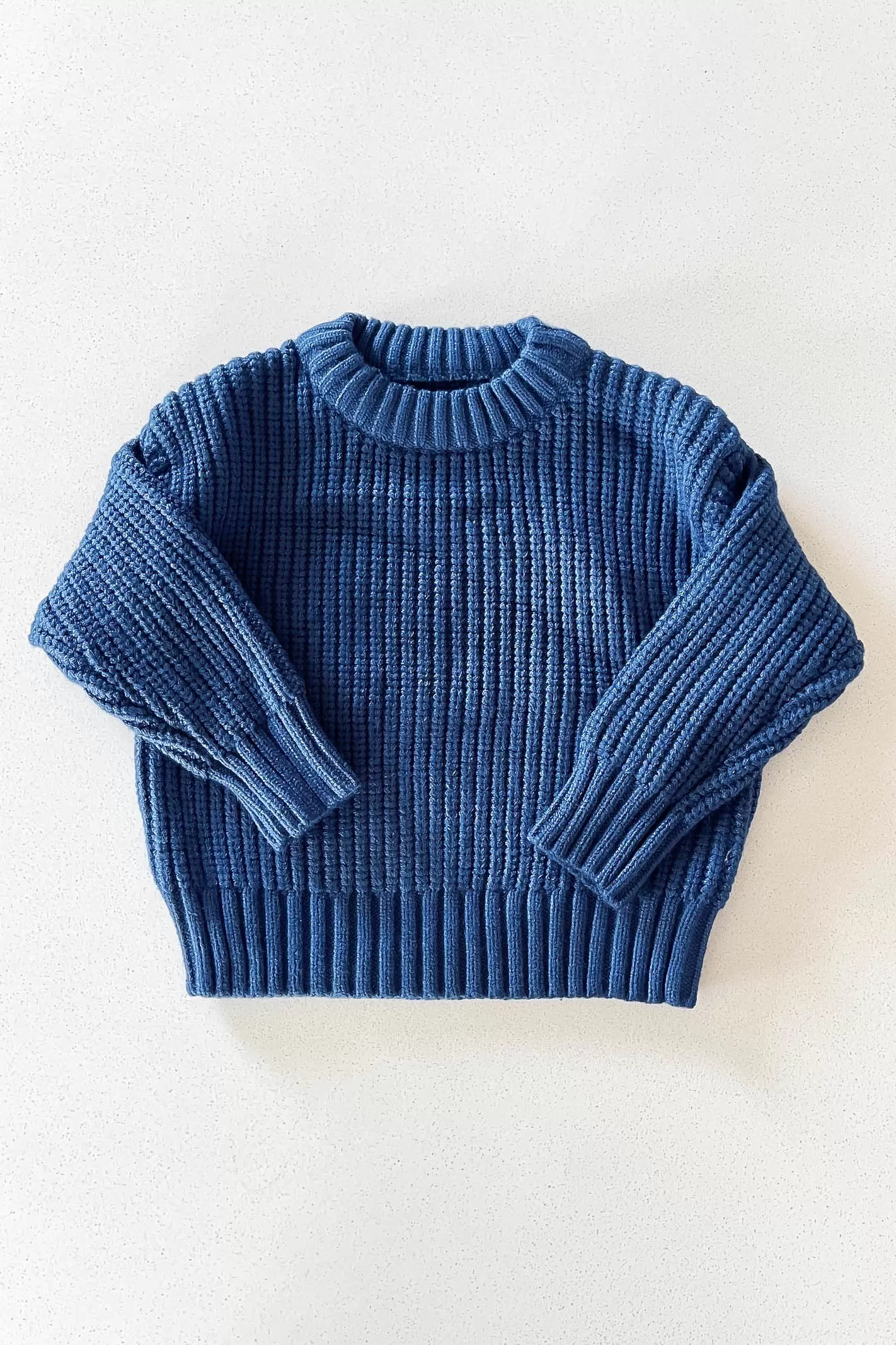 BILLIE CHUNKY KNIT SWEATER / NAVY