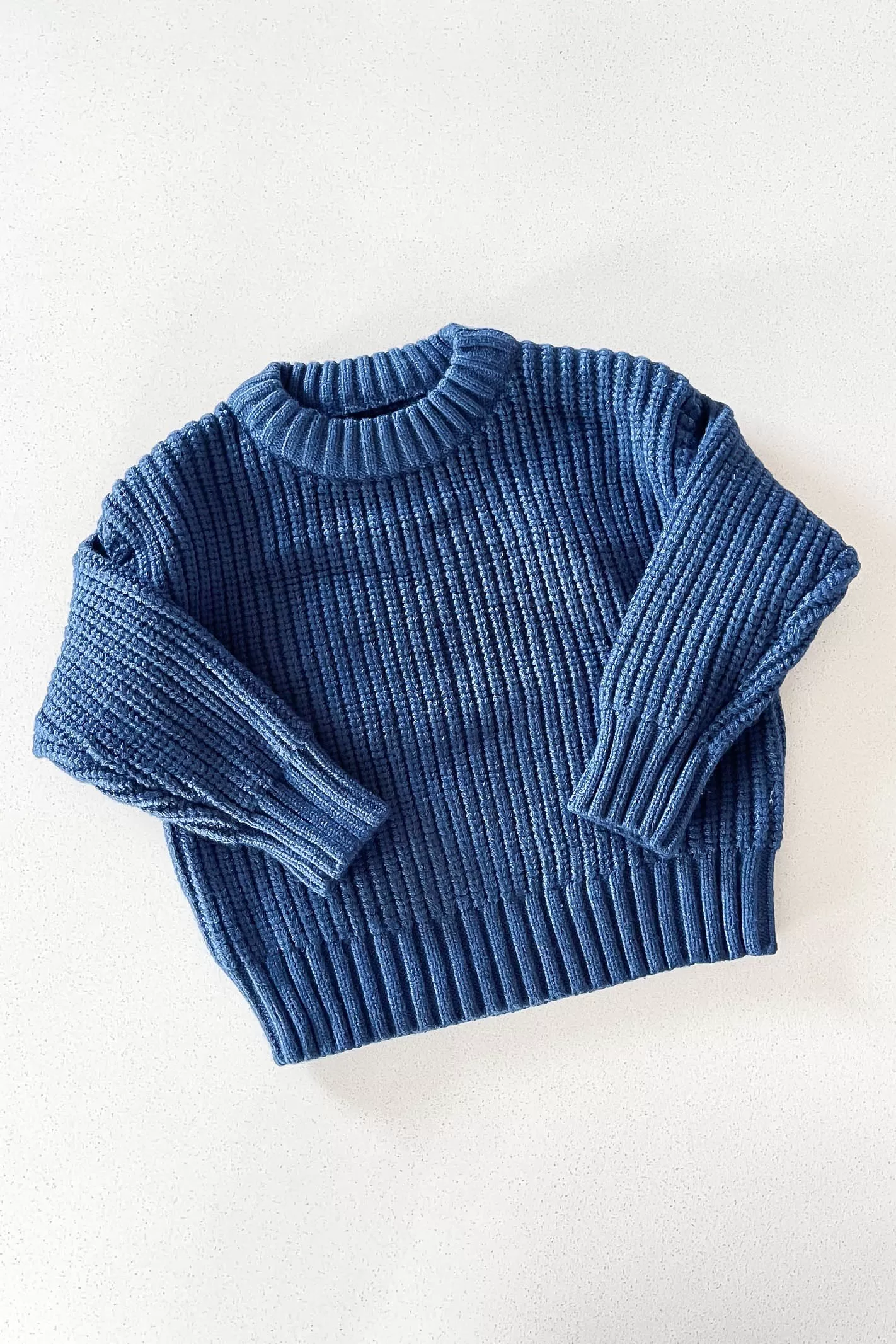 BILLIE CHUNKY KNIT SWEATER / NAVY