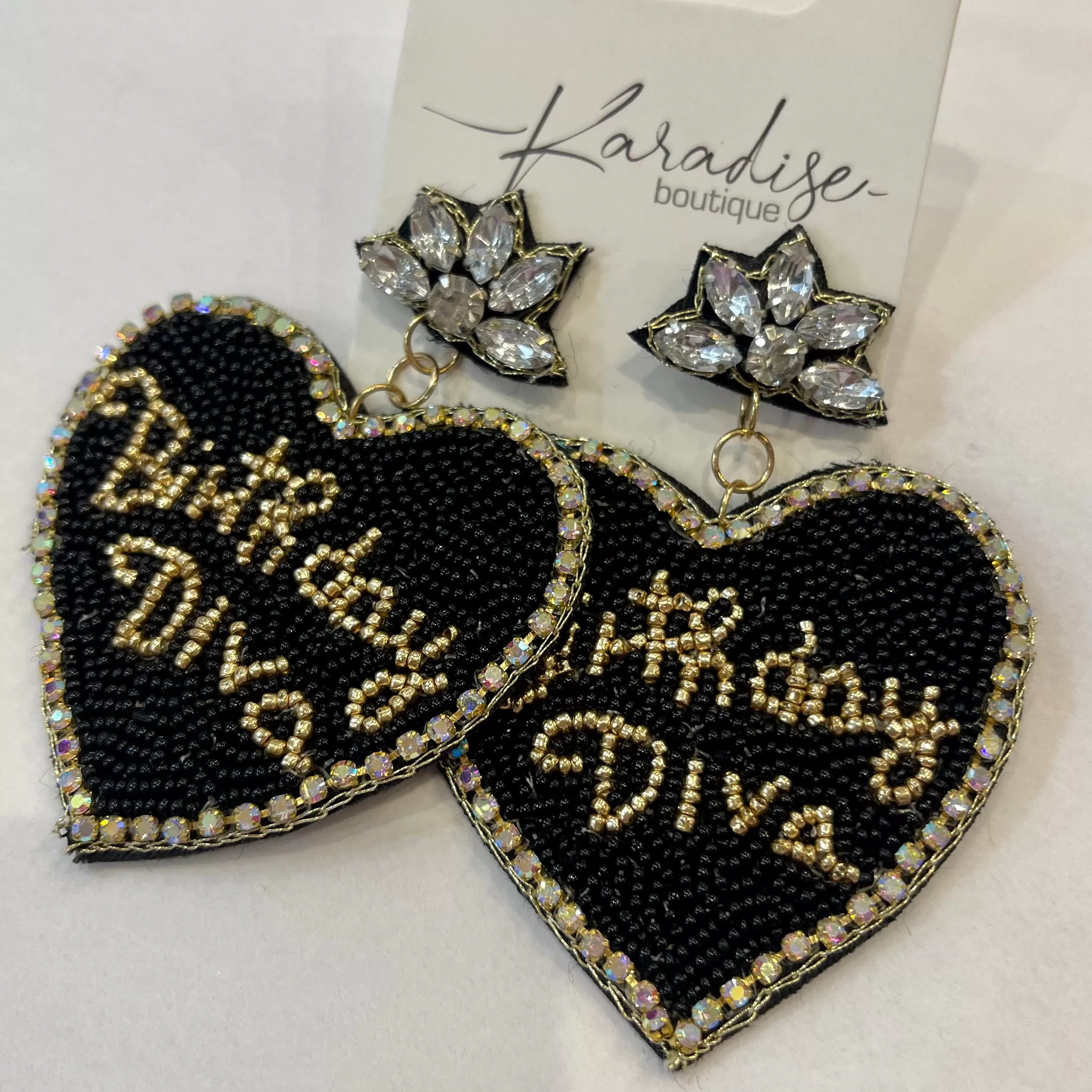 Birthday Diva Beaded Earrings