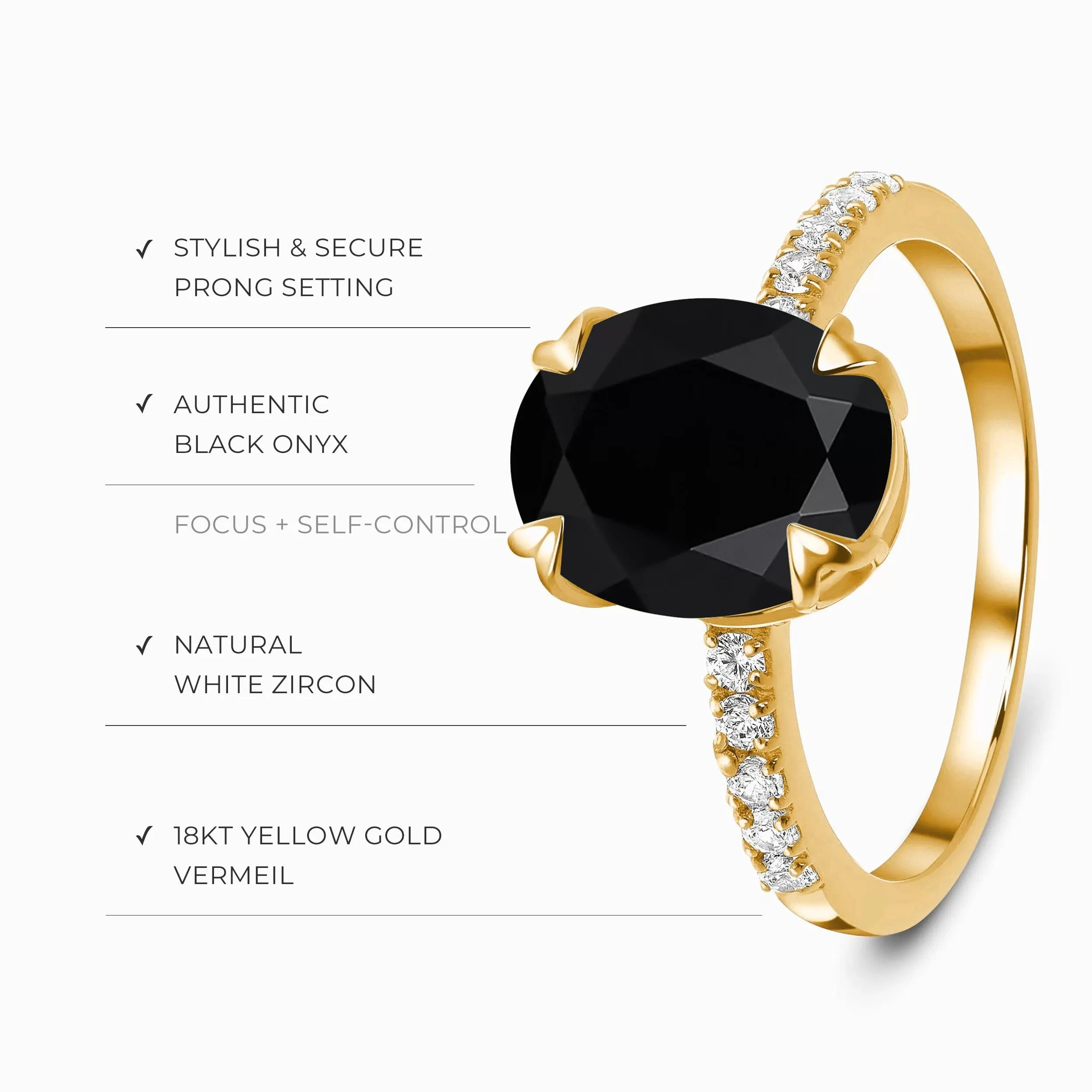 Black Onyx Ring - Harlow