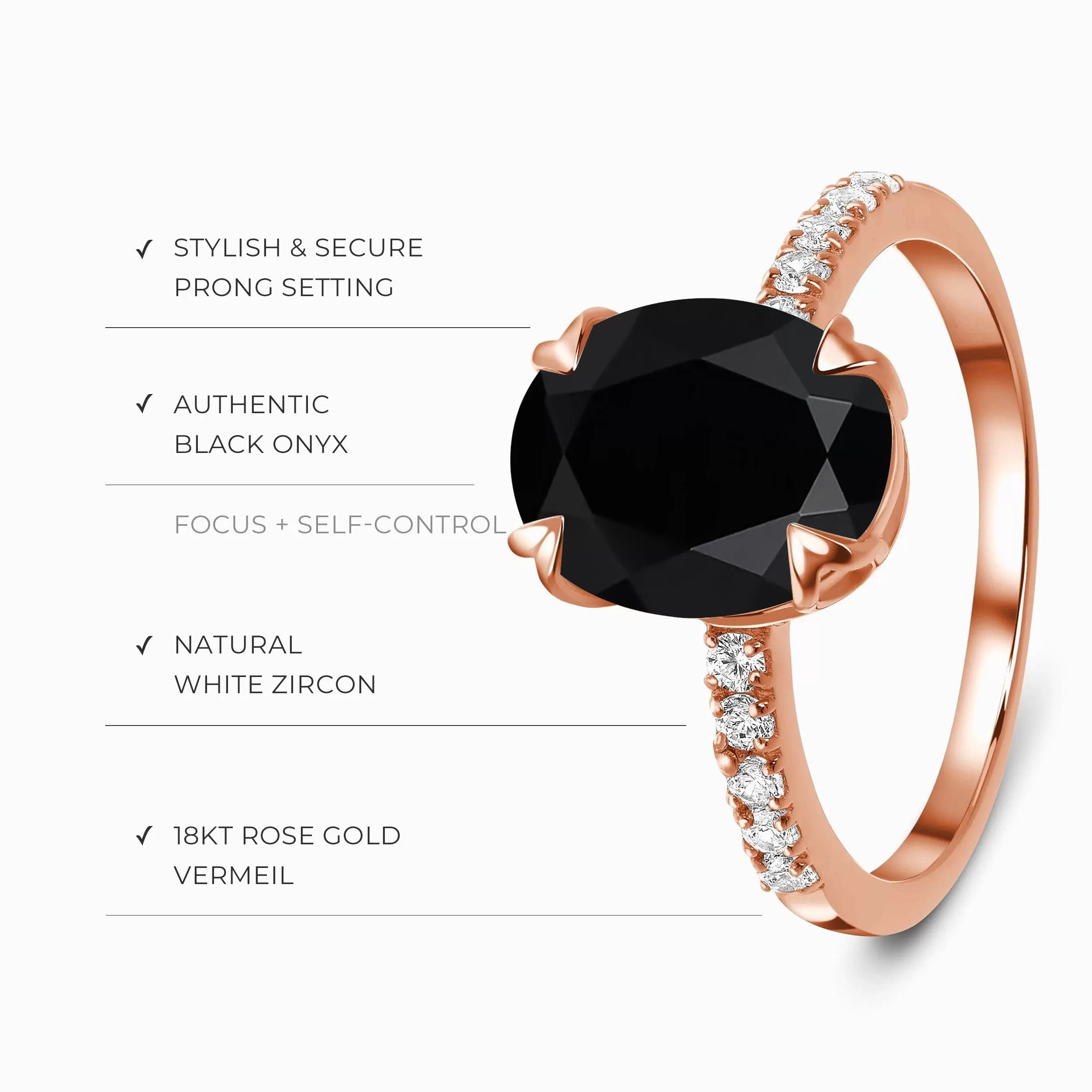 Black Onyx Ring - Harlow