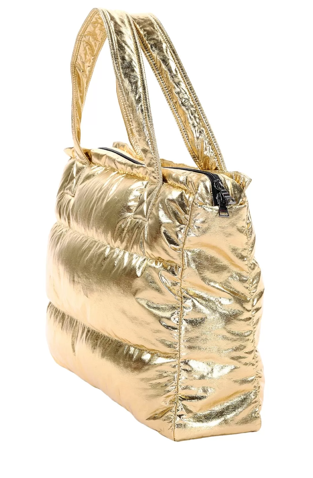 BLENHEIM II vegan leather gold puffer bag