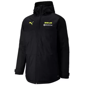 Borussia Dortmund soccer bench padded jacket 2022 black - Puma