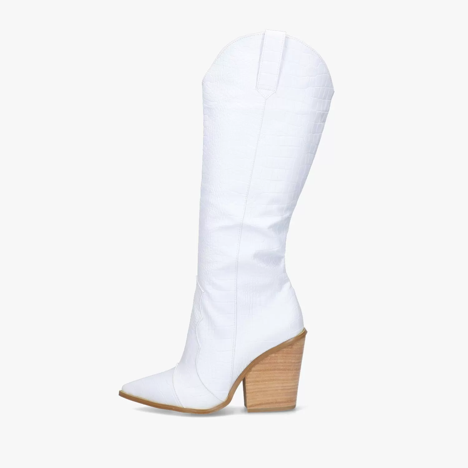 Botas Cassandra croc blancas 2.0