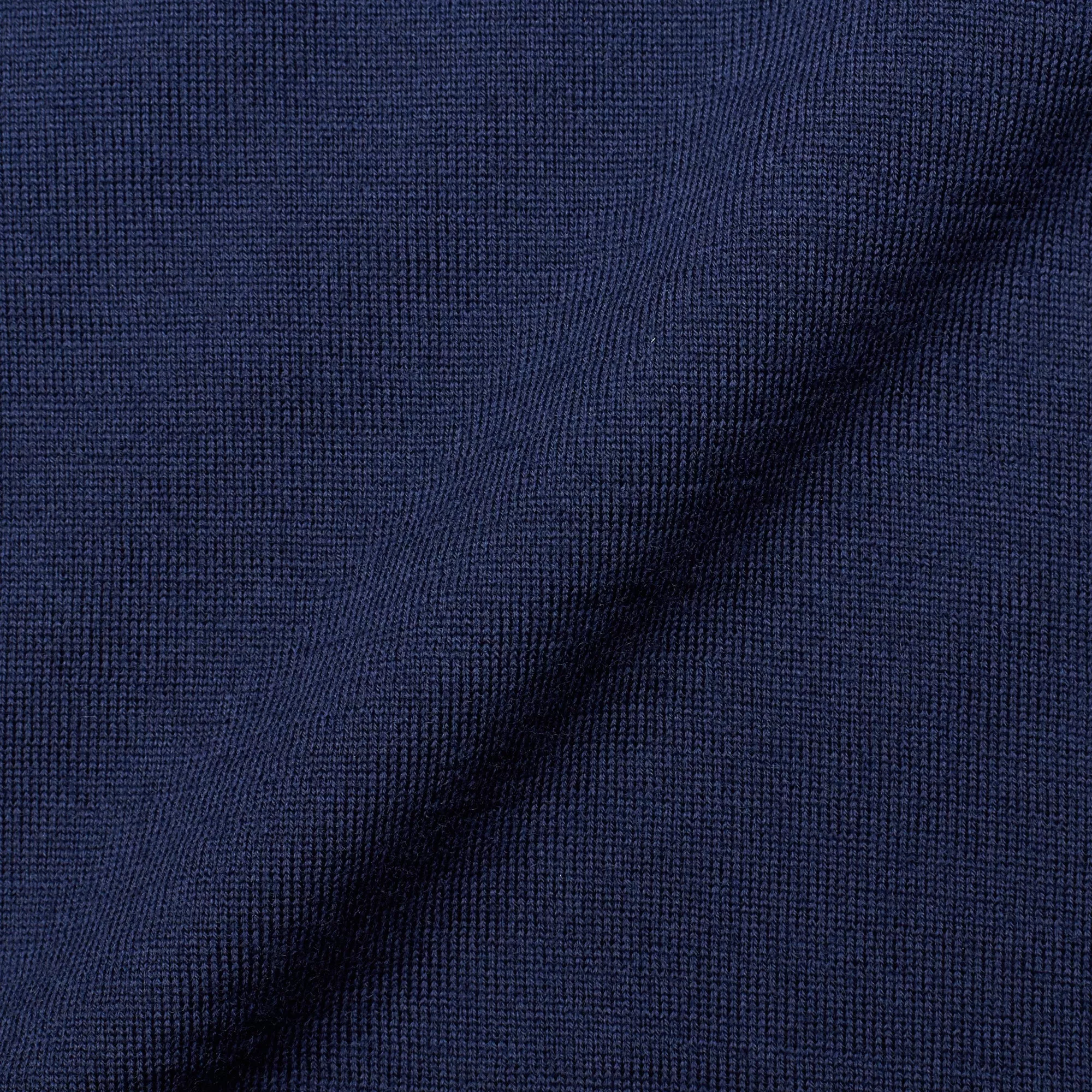 BOTTEGA VENETA Navy Blue Wool Knit Crewneck Sweater EU 50 US M