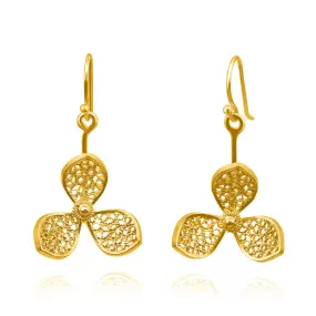 BOUGANVILLA GOLD SMALL EARRINGS FILIGREE