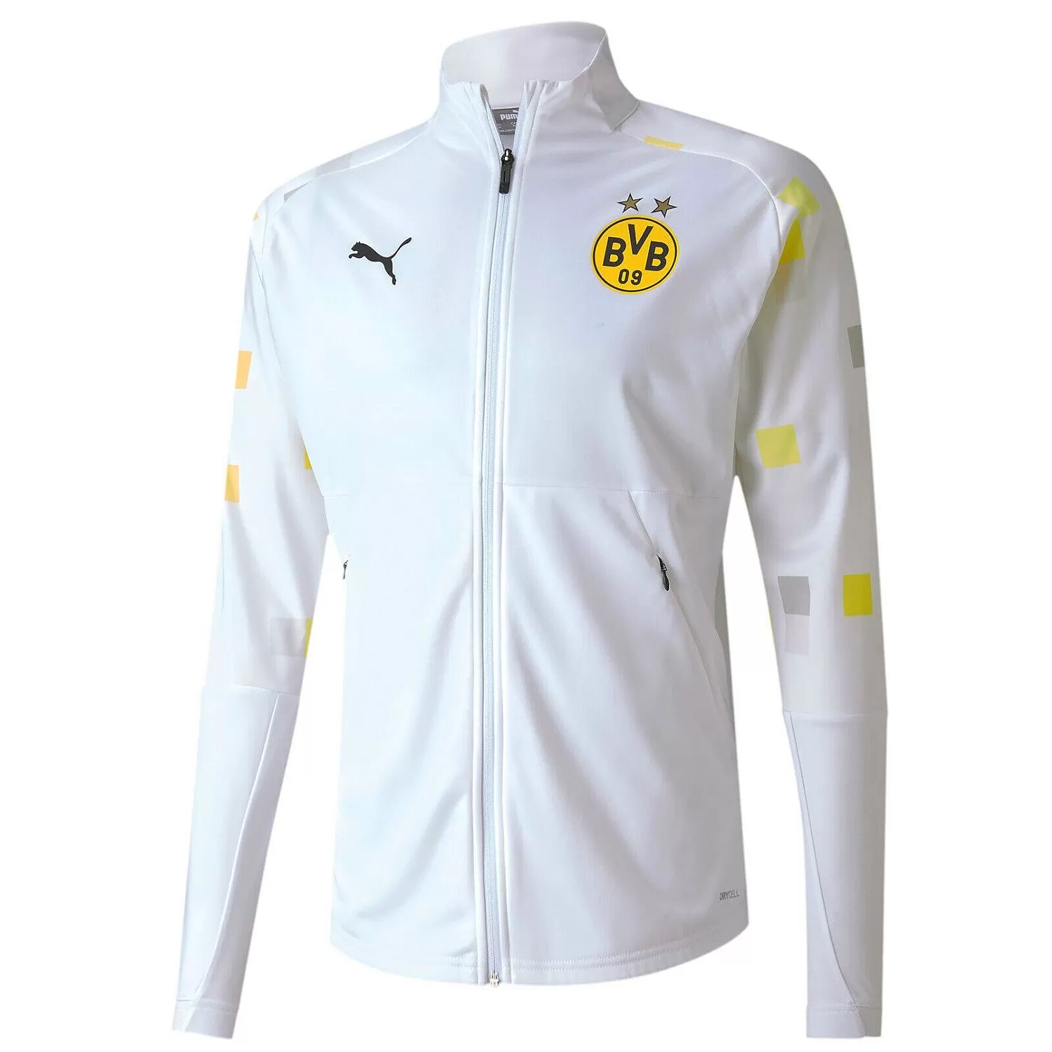 BVB Borussia Dortmund white/grey pre-match tracksuit 2020/21 - Puma