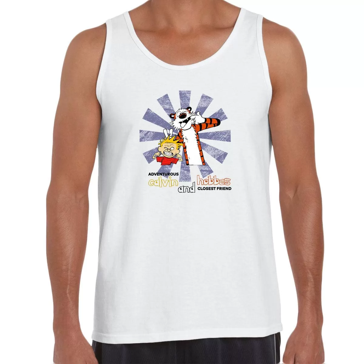 Calvin and Hobbes Retro Action Adventure Funny Gift Adults Unisex Tank Top