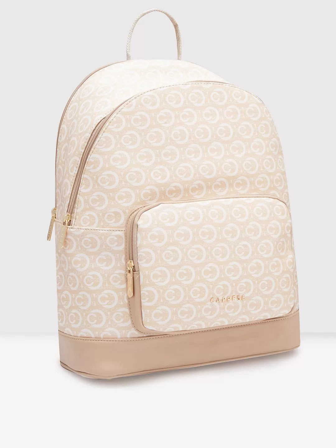 Caprese Cleo Laptop Backpack Large Beige