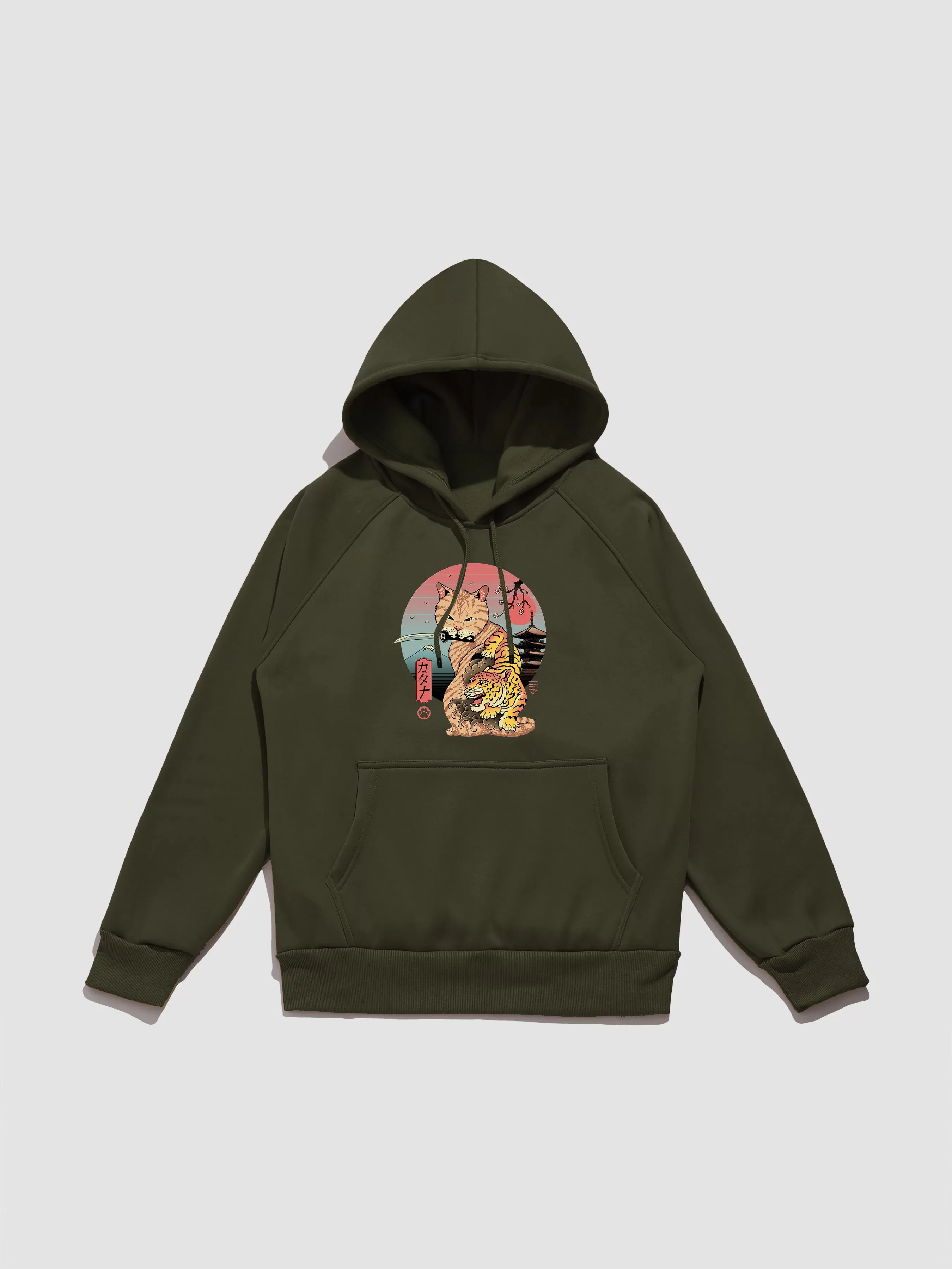 Cat Print Hoodie