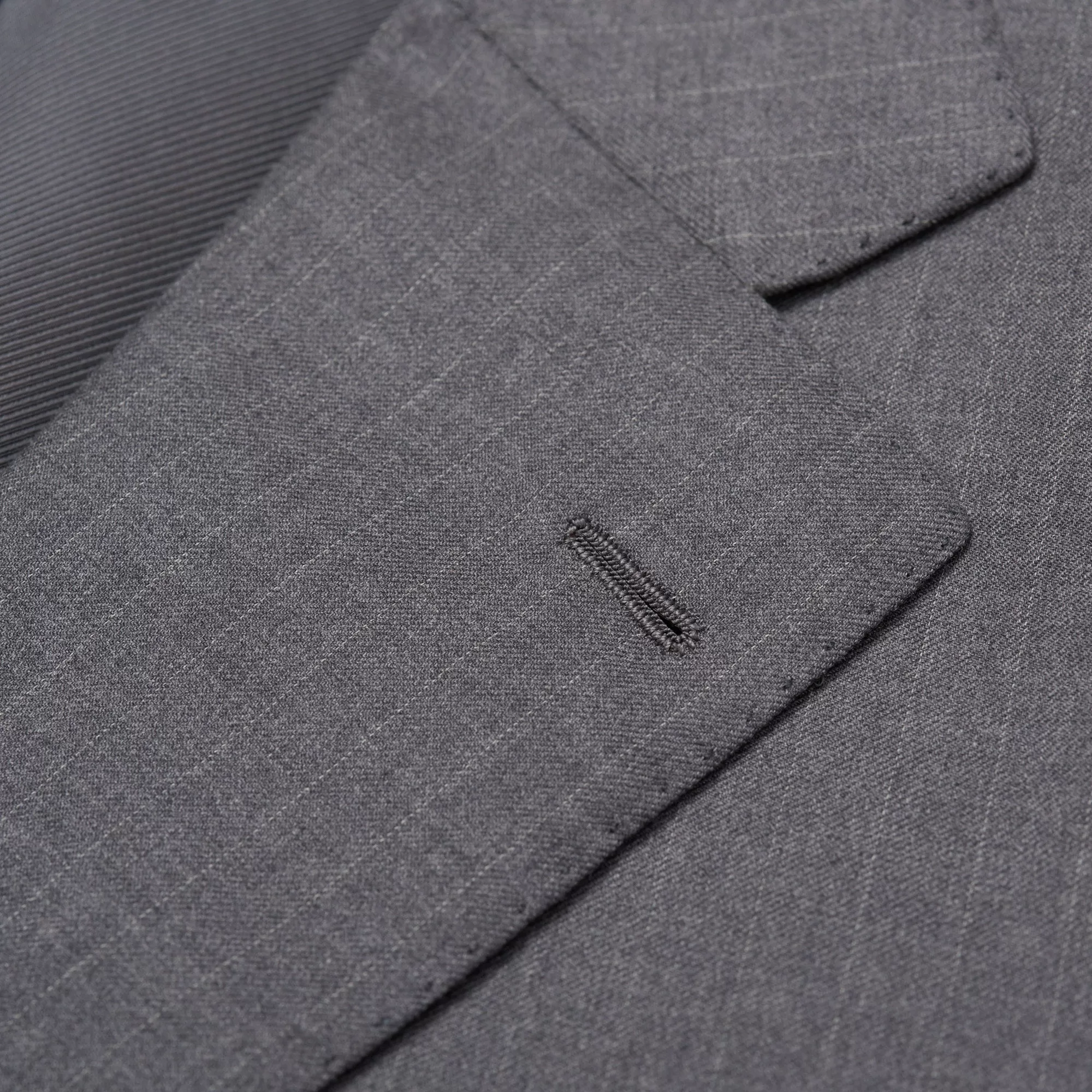 CESARE ATTOLINI Napoli Handmade Gray Striped Wool Business Suit EU 54 NEW US 44