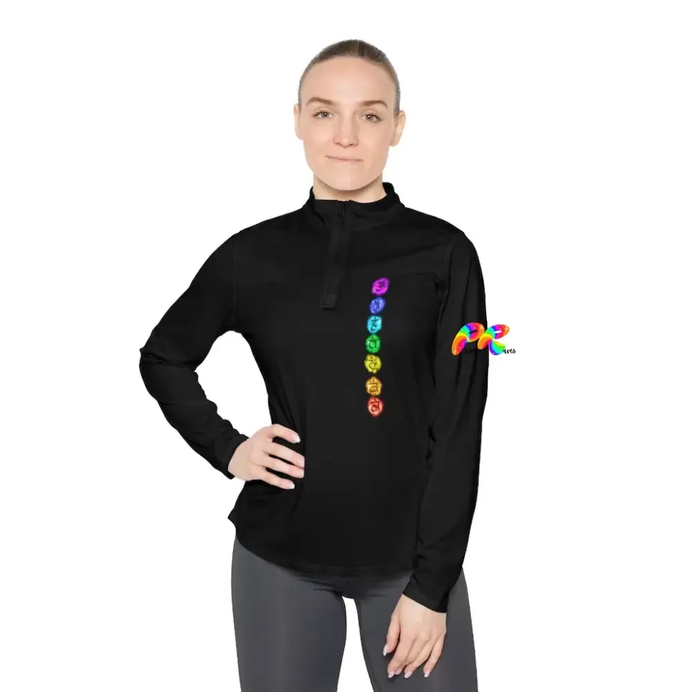 Chakra Circles Women's Quarter-Zip Sweater