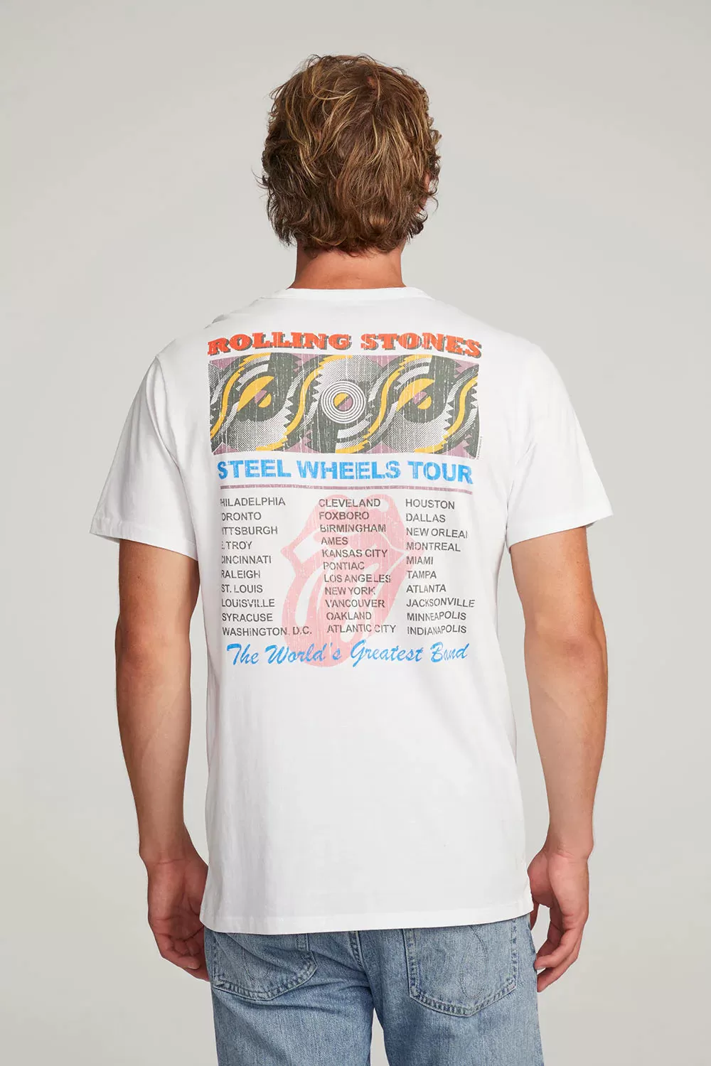 Chaser Rolling Stones Steel Wheels Tee (White)