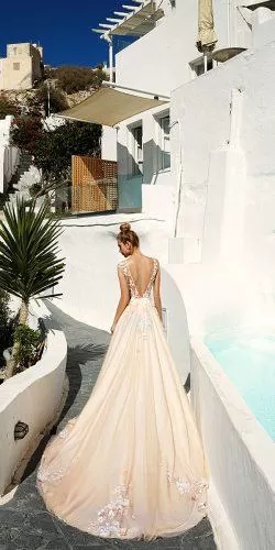 Chic Tulle Wedding Dress Lace Cheap Long Wedding Dress #ER034