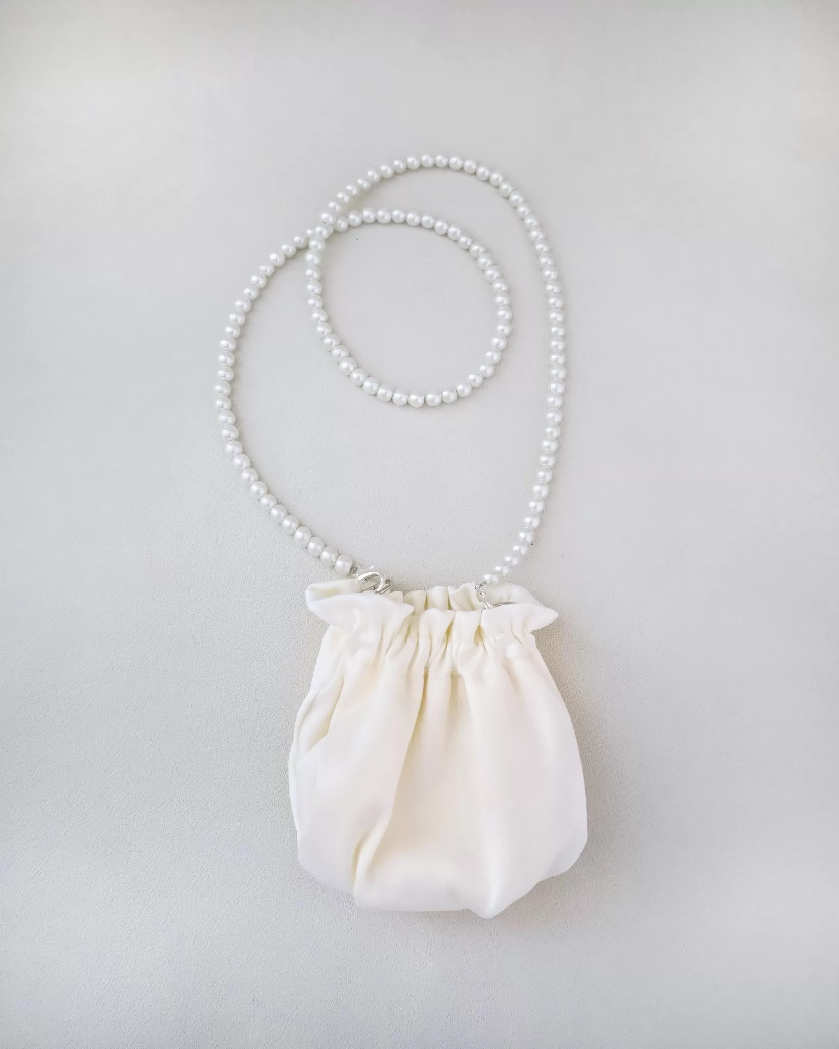 Cleo Pearl Satin Mini Pouch